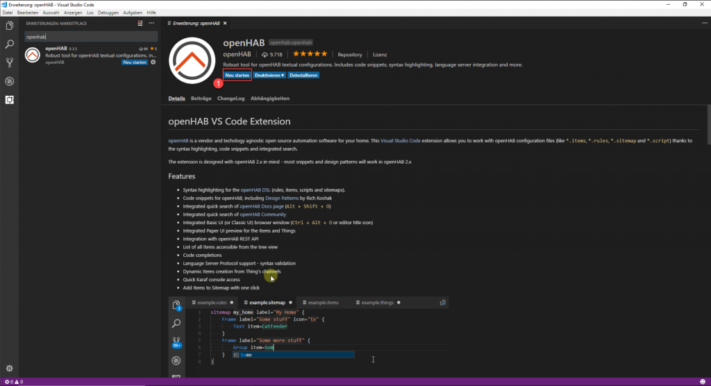 openHAB-Visual-Studio-Code-openHAB-2-Extension